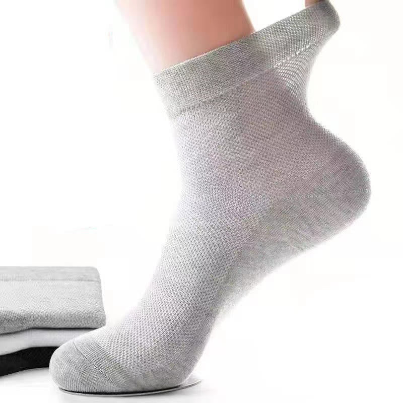 Plusock Mesh Quarter Socks(10 Pairs) - Light Gray - EU44-50(US10-15) - image 7