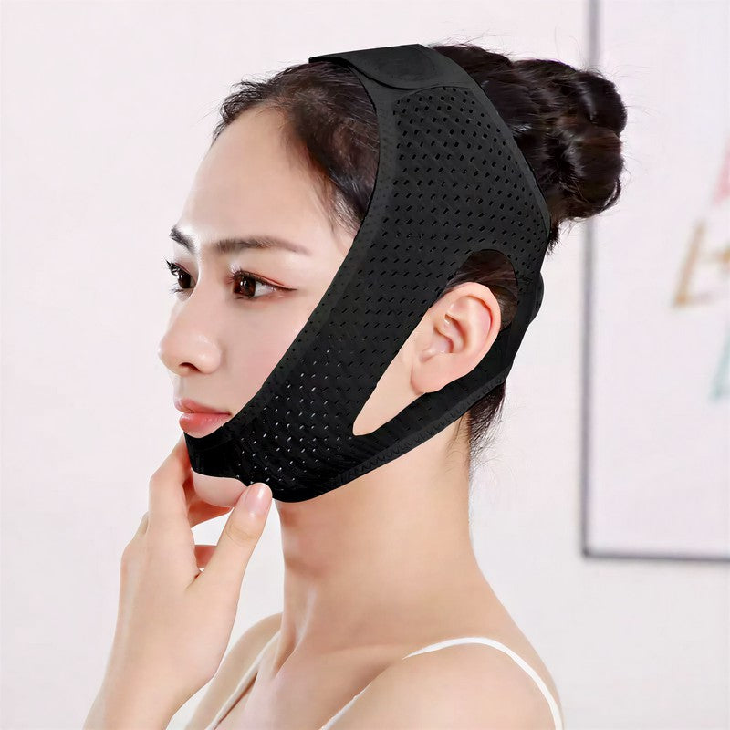 Breathable Sculpting Face Support Wrap - Black - One Size - image 1