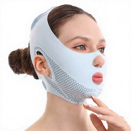 Honeycomb Contour Face Wrap - Blue - One Size - image 0
