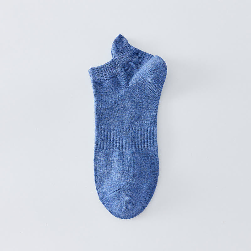 Plus Size Breathable Solid Color Ankle Socks(8 Pairs)