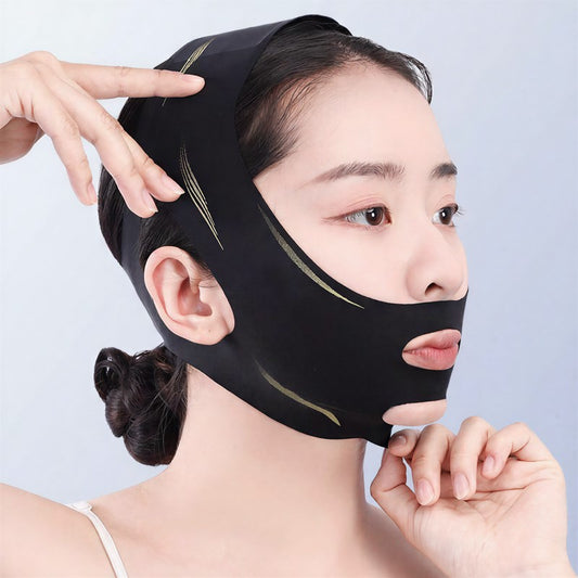 Sculpting Black Elastic Face Support Wrap - Black - One Size - image 0