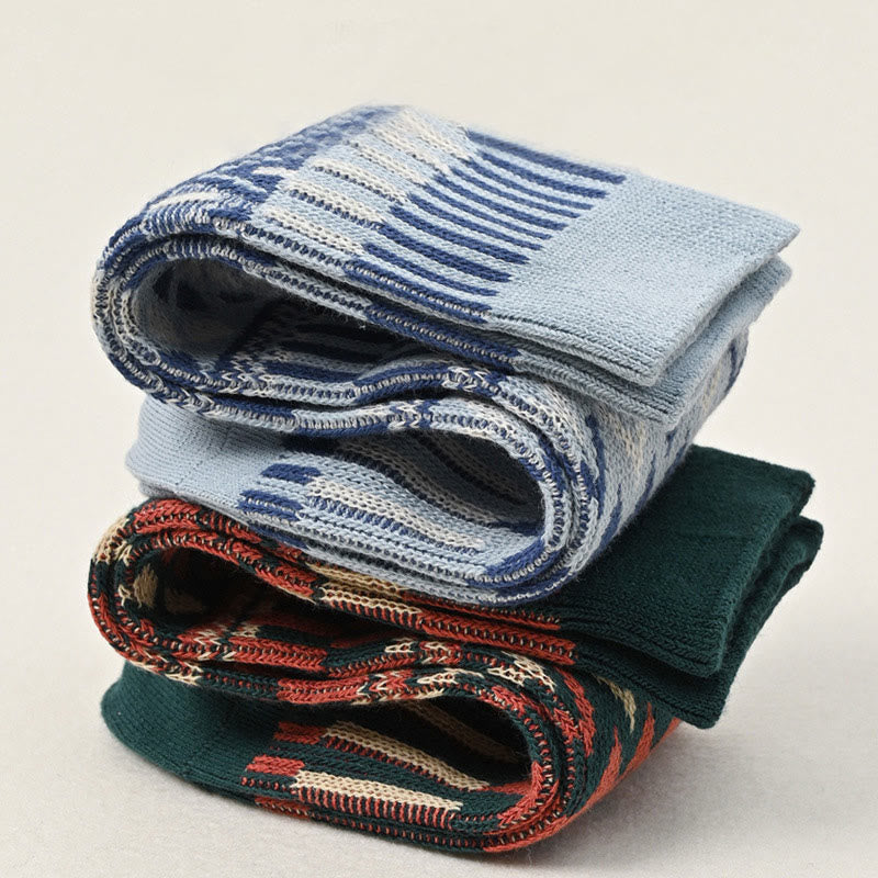 Plus Size Retro Pattern Crew Socks(2 Pairs) - image 2