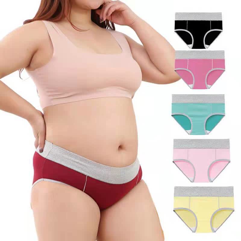 High-Waisted Cotton Antibacterial Panty(5 Pairs) - image 0