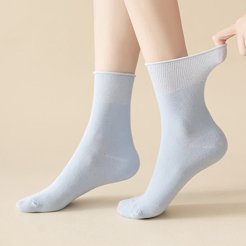 Elastic Solid Quarter Socks(6 Pairs) - image 1
