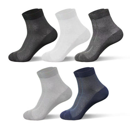 Plusock Mesh Quarter Socks(10 Pairs) - Black*2+White*2+Light Gray*2+Dark Grey*2+Navy Blue*2 - EU44-50(US10-15) - image 12