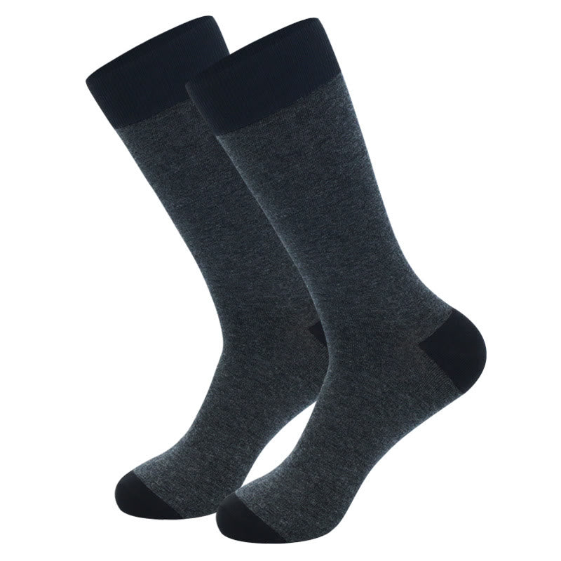 Plus Size Grey Striped Crew Socks(5 Pairs) - image 5