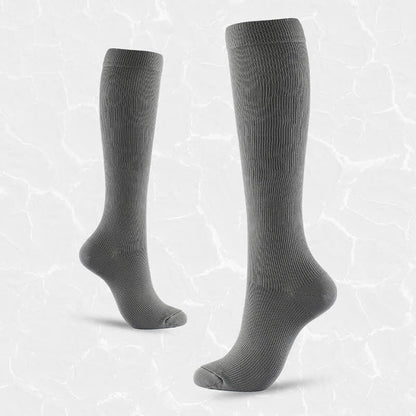 Plus Size Solid Color Anti-slip Compression Socks(6 Pairs) - image 3