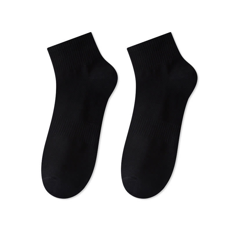 Plusock Breathable Soft Cotton Quarter Socks(7 Pairs) - Black - EU43-48(US9.5-13.5) - image 8