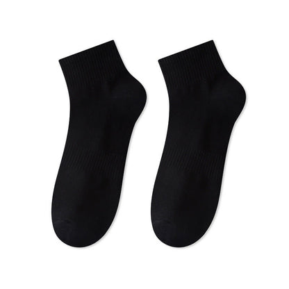 Plusock Breathable Soft Cotton Quarter Socks(7 Pairs) - Black - EU43-48(US9.5-13.5) - image 8