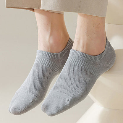 Plus Size Mesh Cotton No Show Socks(5 Pairs)