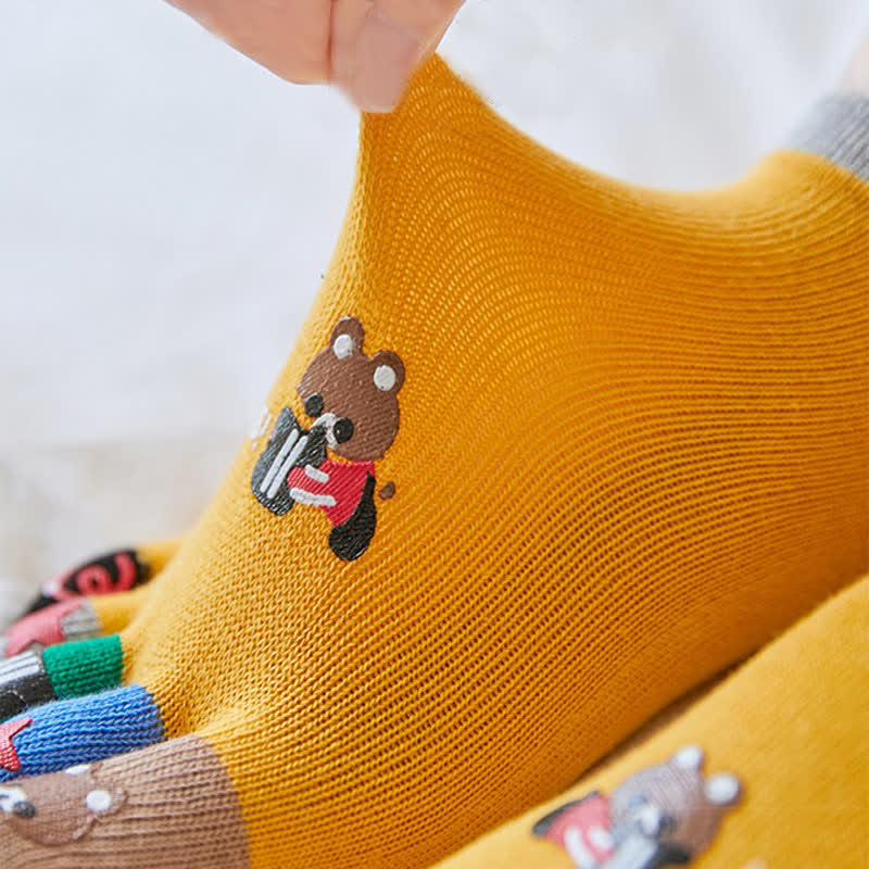 Plus Size Funny Cartoon Alignment Socks(4 Pairs)