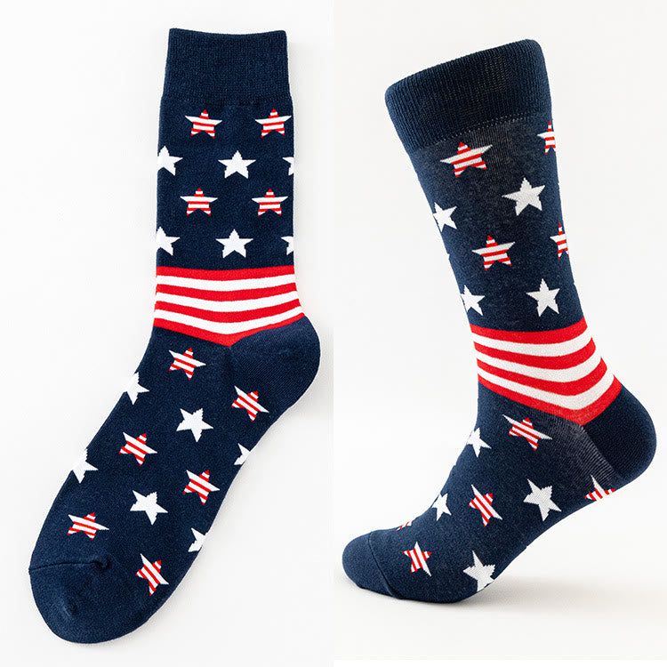 USA Stars Stripes Crew Socks(6 Pairs) - image 6