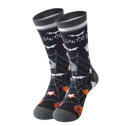 Halloween Pumpkin Cotton Crew Socks(5 Pairs) - image 5