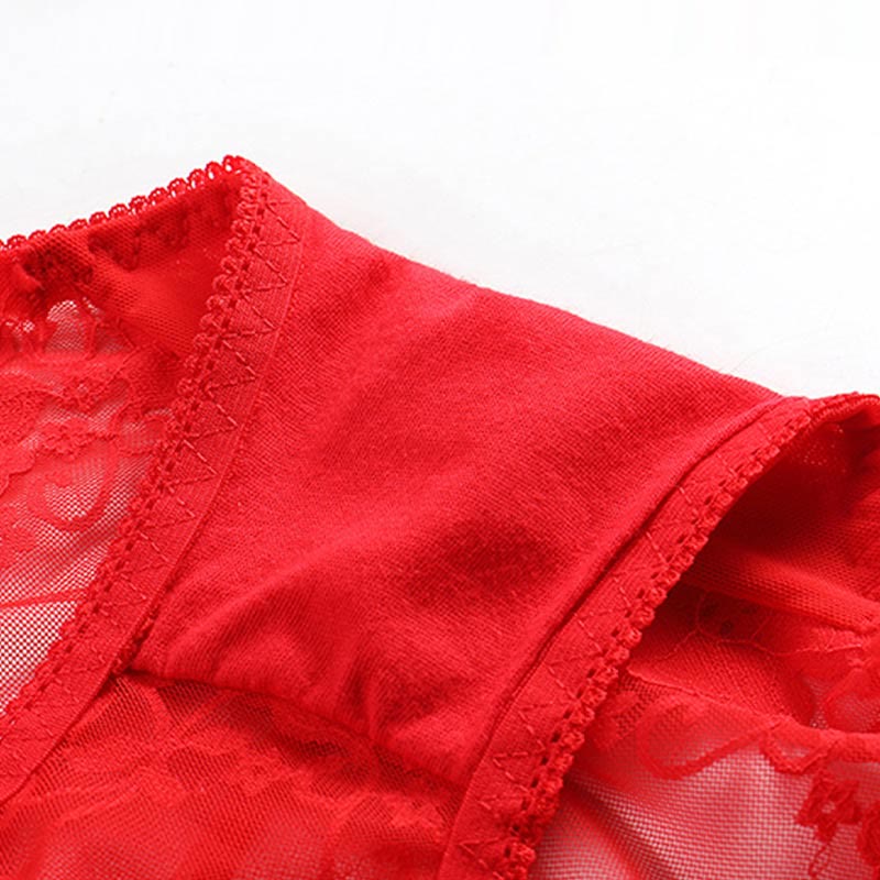 High-Waisted Hollow Lace Panty(5 Pairs) - image 10