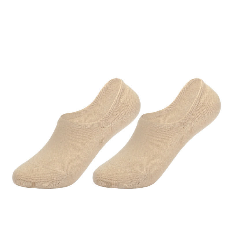 Anti-slip Cotton No Show Socks(4 Pairs) - Nude - EU41-43(US7.5-9) - image 8