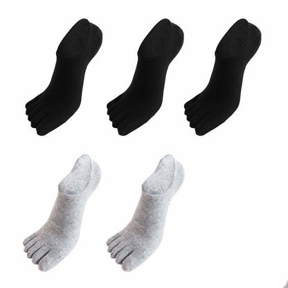 Five Toes Antibacterial Alignment Socks(5 Pairs) - Black*3+Light Gray*2 - EU43-51(US9-16) - image 11