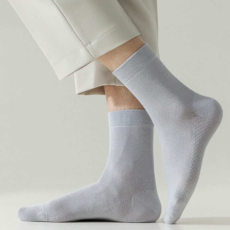 Cotton Mesh Quarter Socks(5 Pairs) - image 8