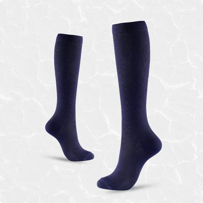 Plus Size Solid Color Anti-slip Compression Socks(6 Pairs) - image 6