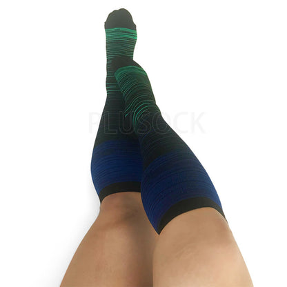 Plusock Blue Filaments Plus Size Compression Socks 2XL-7XL(3 Pairs) - image 5