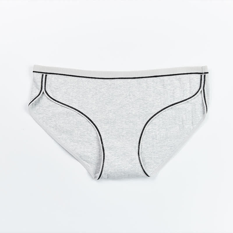 Low Rise Cotton Panty(5 Pairs) - Grey - 4XL - image 14