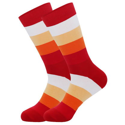 Bright Colorful Novelty Crew Socks(5 Pairs)