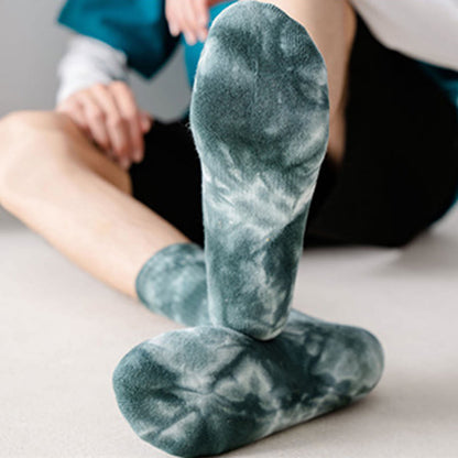 Tie-dye Colorful Quarter Socks(4 Pairs) - image 4