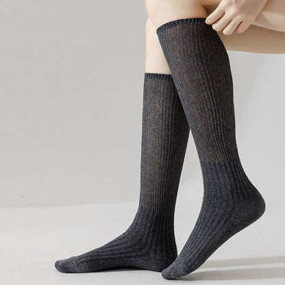 Solid Color Stylish Slouch Socks(3 Pairs) - image 5