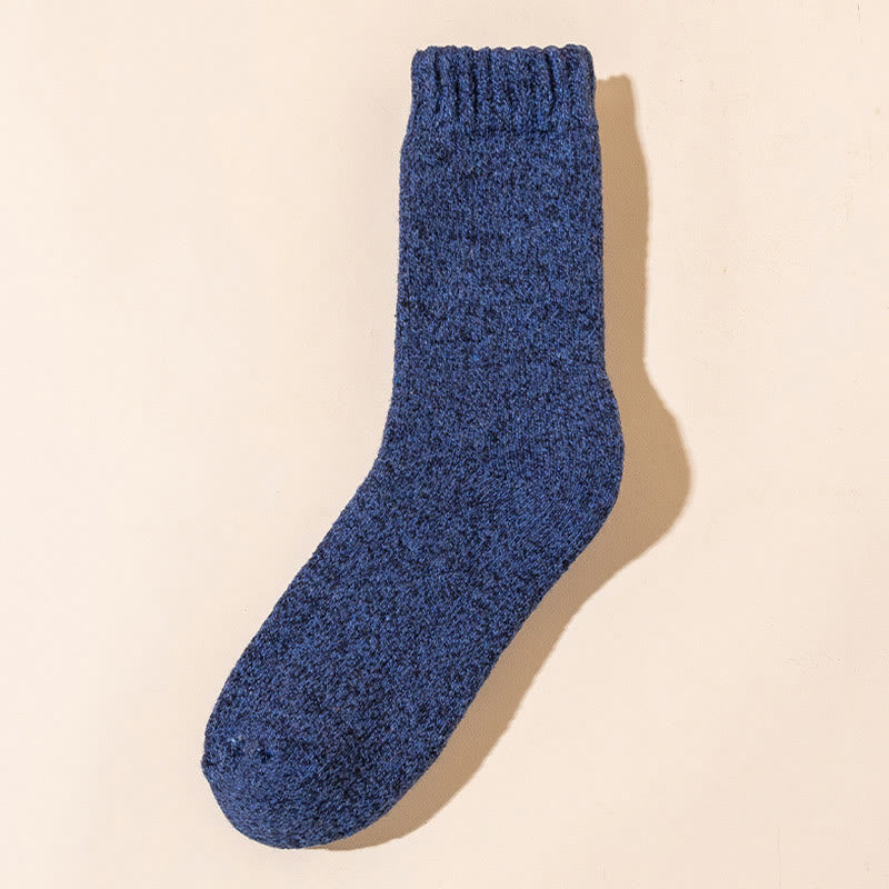 Plusock Thickened Thermal Quarter Socks(5 Pairs) - Navy Blue - EU40-47(US7-13) - image 2