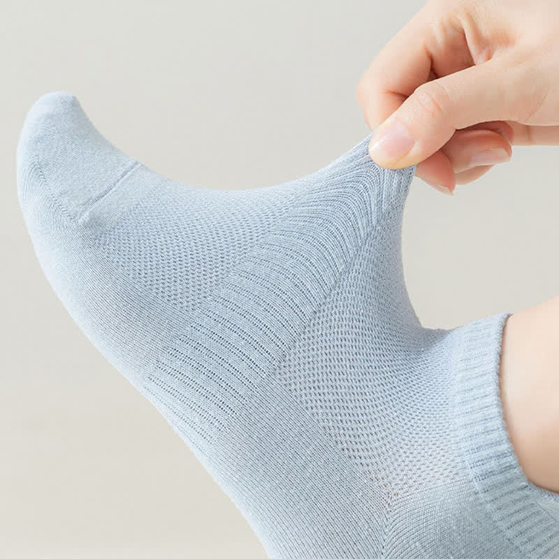 Cotton Hollow Ankle Socks(6 Pairs) - EU36-43(US4-9) - Blue - image 2
