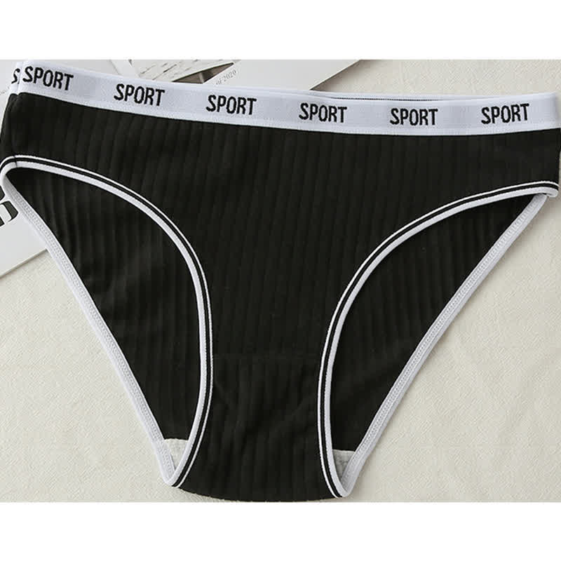 High-Waisted Cotton Antibacterial Panty(4 Packs) - Black - 4XL - image 2