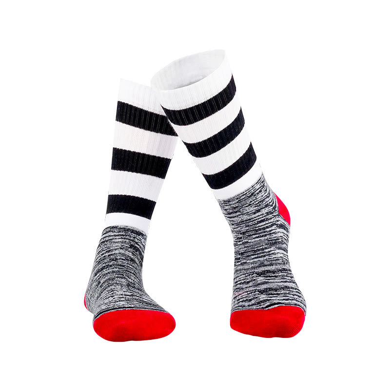 Black&White Stripes Knee High Cushioned Socks - image 1
