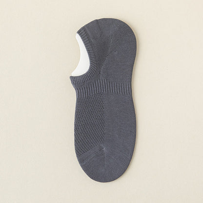 Mesh Cotton No Show Socks(5 Pairs) - Dark Blue - EU39-46(US5-12) - image 19