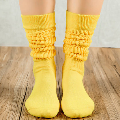 Candy Colored Soft Slouch Socks(2 Pairs) - Yellow - EU36-42(US3-8.5) - image 11