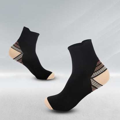 Elastic Sports Ankle Compression Socks(7 Pairs) - Beige - L/XL - image 7