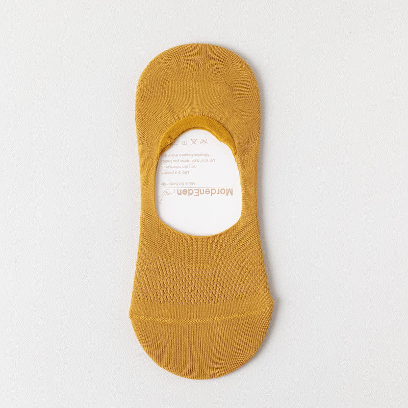 Mesh Elasticity No Show Socks(5 Pairs) - Yellow - EU39-46(US5-12) - image 19