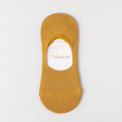 Mesh Elasticity No Show Socks(5 Pairs) - Yellow - EU39-46(US5-12) - image 19