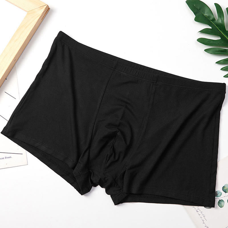Plus Size High-Elastic Boxer Briefs(1 Pair) - Black - 10XL - image 5