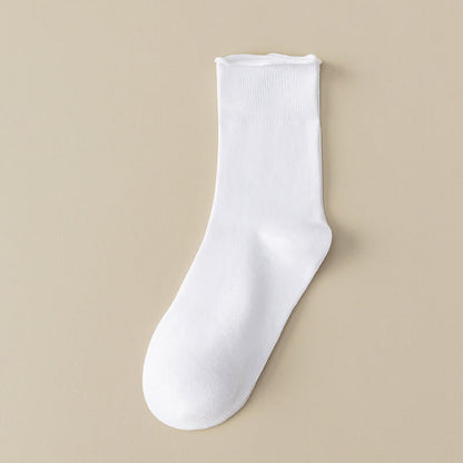 Elastic Solid Quarter Socks(6 Pairs) - White - EU40-44(US8.5-12) - image 16