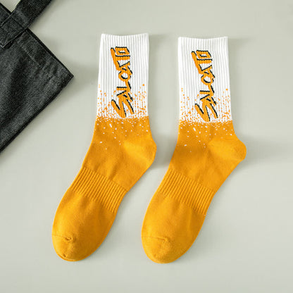 Trendy Crew Socks(5 Pairs) - Yellow - EU36-41(US4-8) - image 19