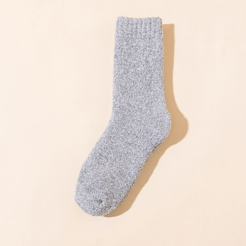 Thickened Thermal Quarter Socks(5 Pairs) - Light Gray - EU40-47(US7-13) - image 5