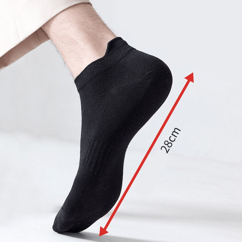 Plus Size Breathable Solid Color Ankle Socks(8 Pairs)