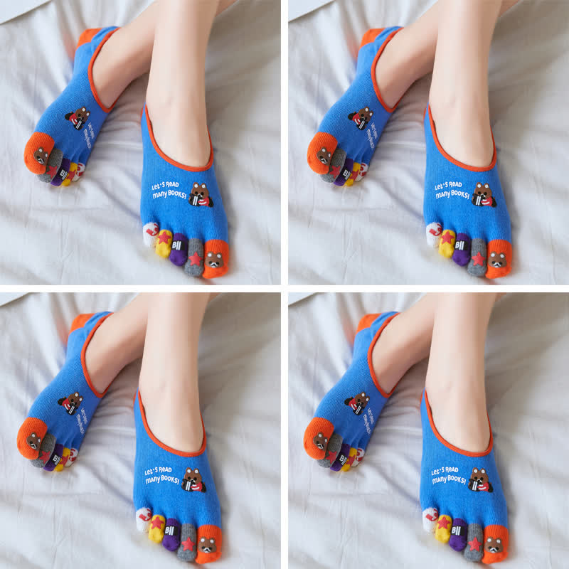 Plus Size Funny Cartoon Alignment Socks(4 Pairs)
