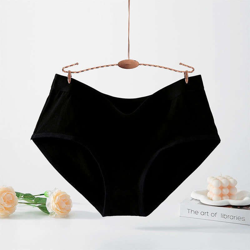Simple High Waisted Strentch Panty(4 Packs) - Black - 6XL - image 2