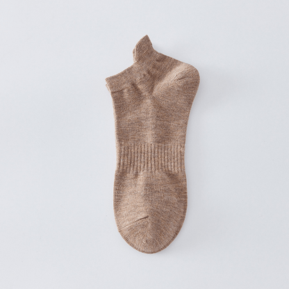 Plus Size Breathable Solid Color Ankle Socks(8 Pairs)