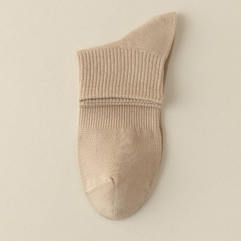 Seamless Mesh Quarter Socks(5 Pairs) - Khaki - EU39-46(US5-12) - image 16