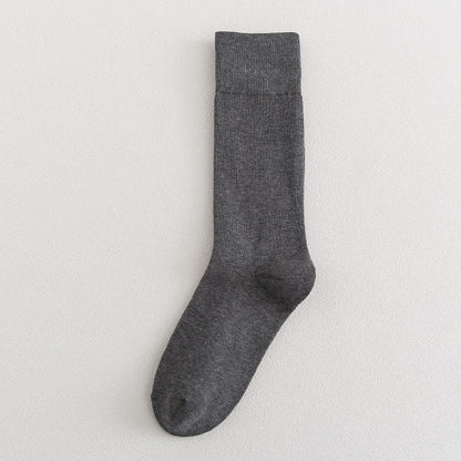 Plus Size Soft Durable Crew Socks(8 Pairs) - Dark Grey - EU35-39(US4.5-8) - image 15