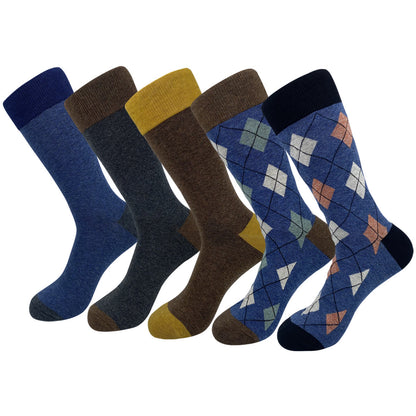 Classic Lozenge Crew Socks(5 Pairs) - 42-48 - Multicolor - image 0