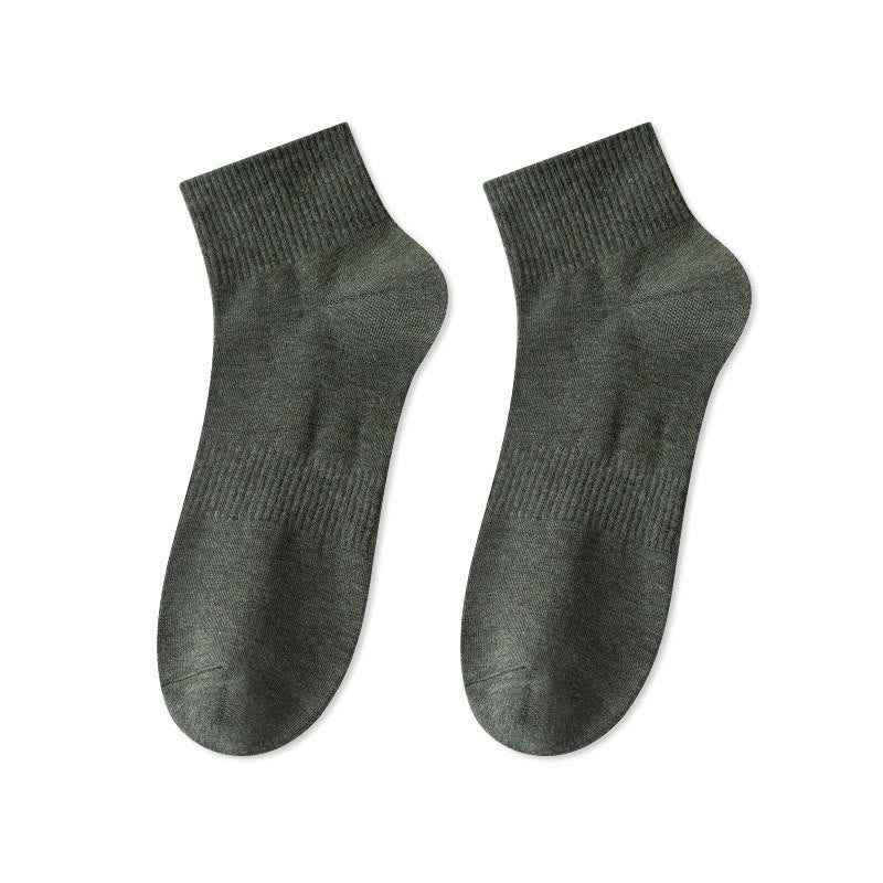 Plusock Breathable Soft Cotton Quarter Socks(7 Pairs) - Dark Green - EU43-48(US9.5-13.5) - image 10