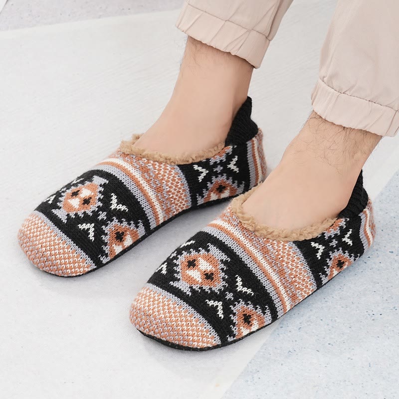 Plus Size Fuzzy Slipper Socks(2 Pairs) - Camel - EU40-43(US7-9) - image 3