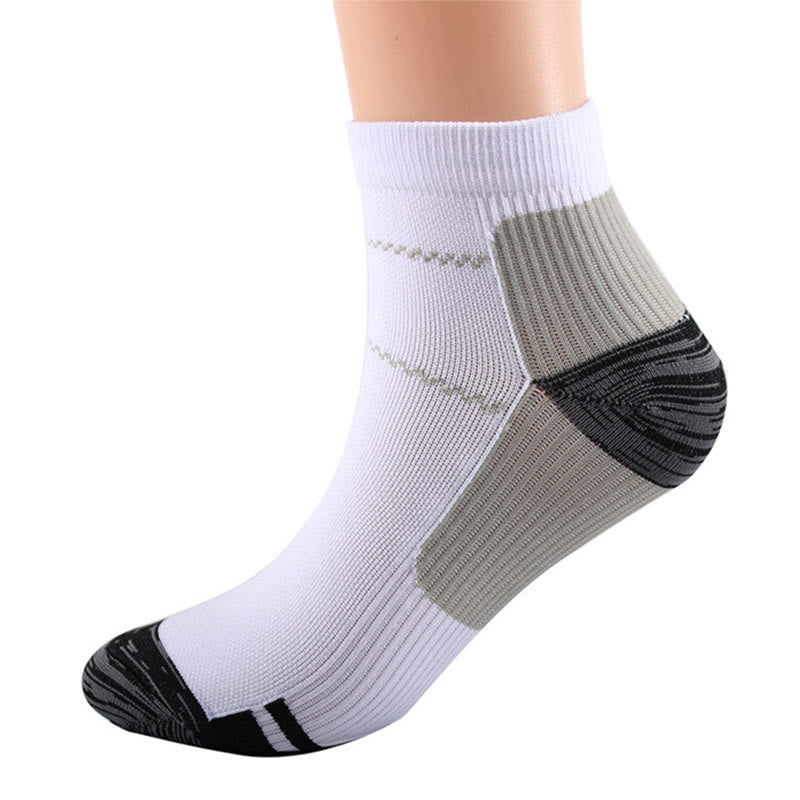 Elastic Sports Ankle Compression Socks(10 Pairs) - Grey - L/XL - image 15